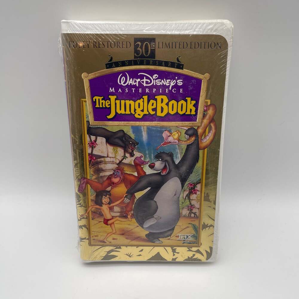 Disney The Jungle Book VHS 30th Anniversary Limited Edition Masterpiece Sealed